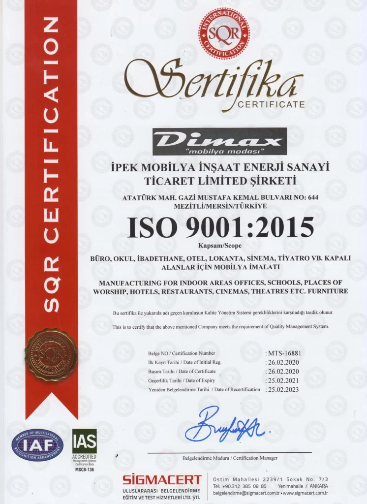 Furniture Production Management Systems Certificate