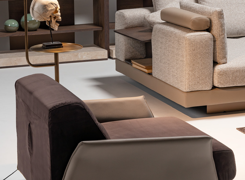 Cozy room featuring Edessa Corner Sofa Set and textured area rug.