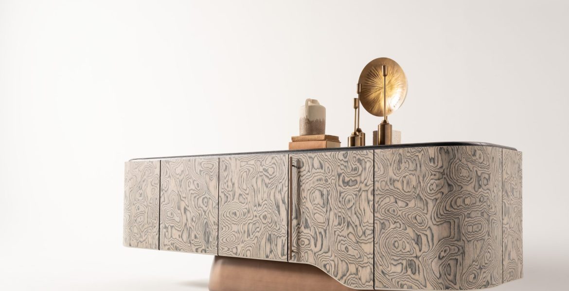 Contemporary dining table and sideboard from the Noa Dining Room Furniture line.