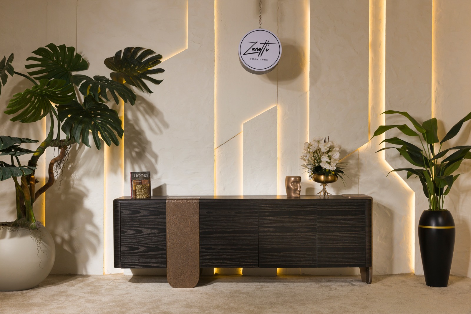 Athina Dining Room Furniture featuring wooden sideboard.