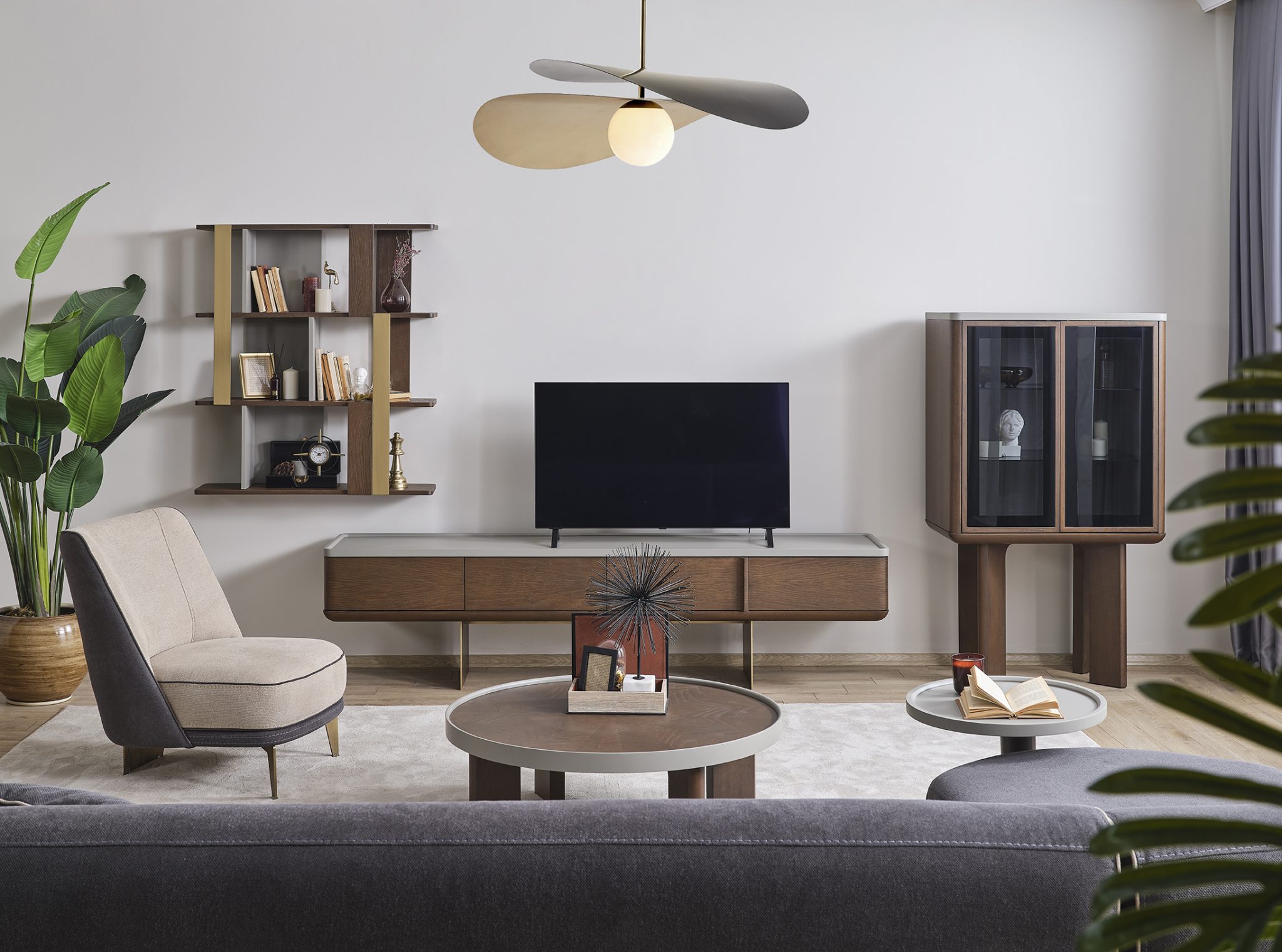 Bono Modern TV Unit arranged in living room.