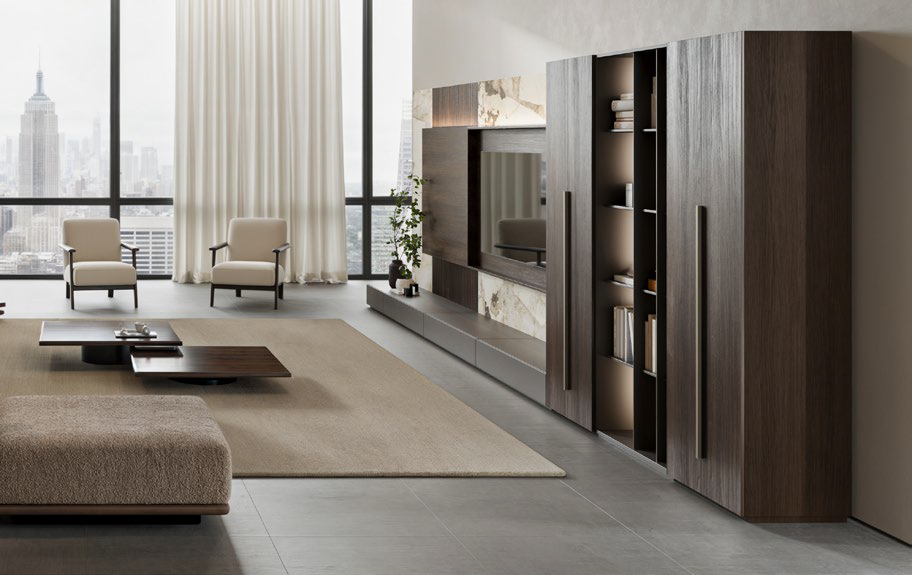 Cloud Custom TV Unit Manufacturer featuring shelving and panels.