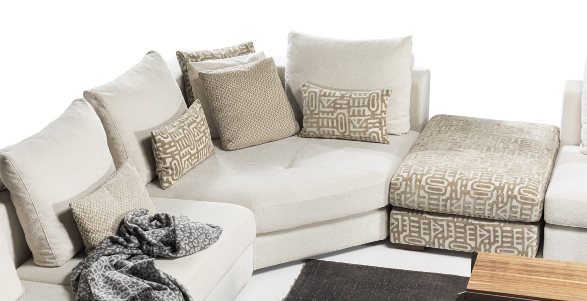 Elegant sofa with modern silhouette.