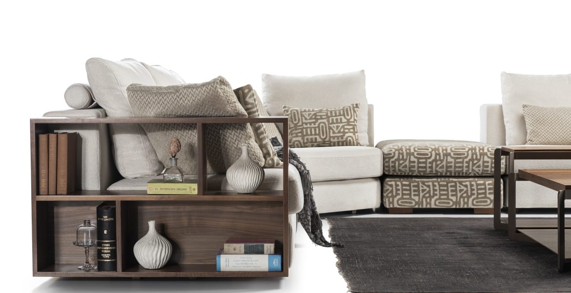 Minimalist sofa from Domino collection.
