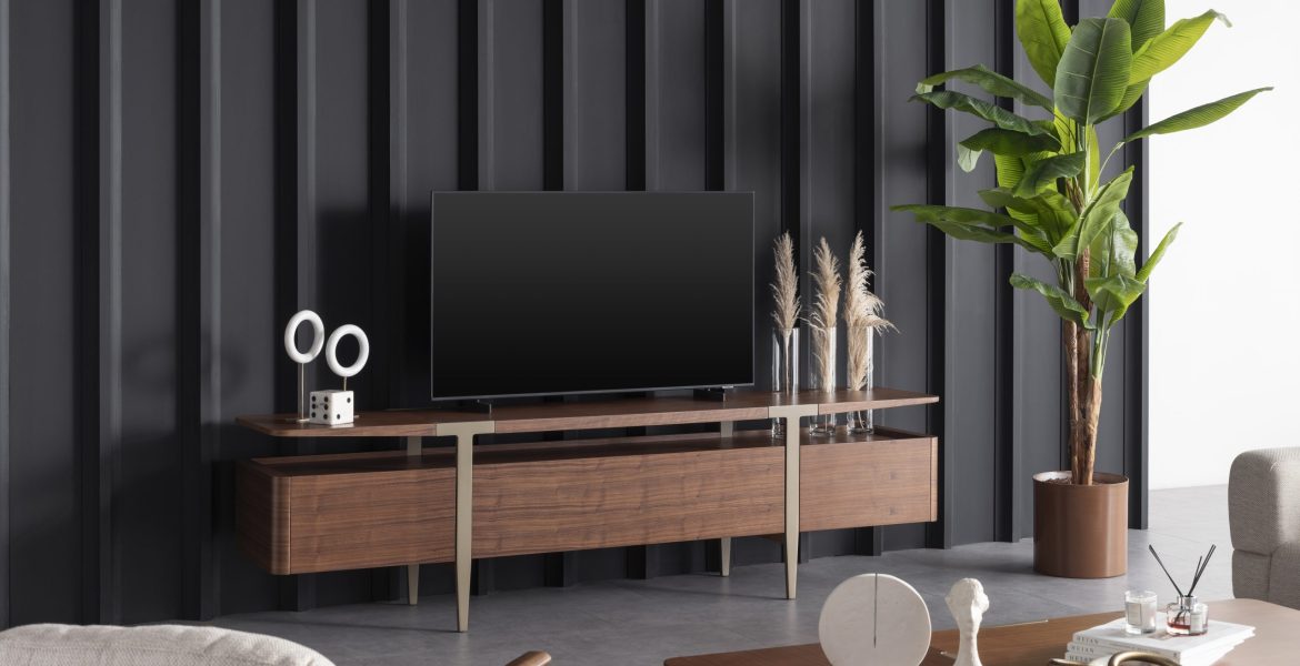 Elegant wooden TV unit with clean lines.