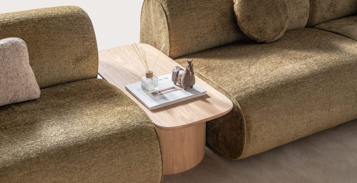 Lumo Luxury Corner Sofa Set with neutral tones.