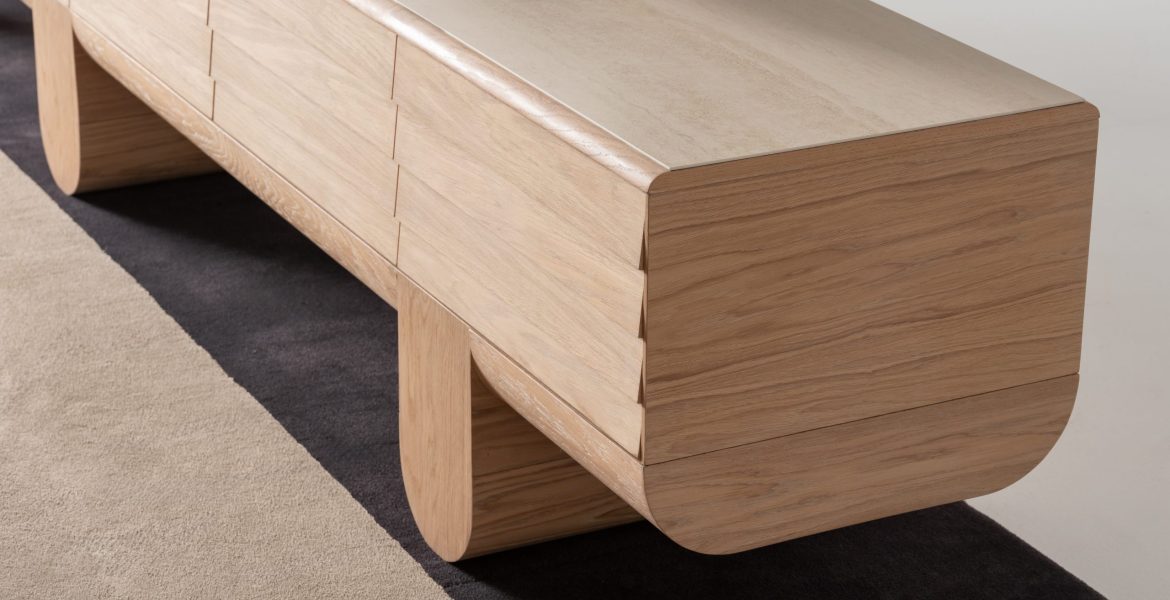 Contemporary TV cabinet with minimalist design.