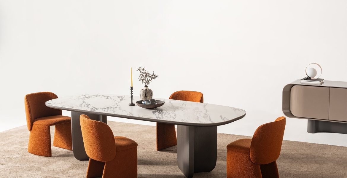 Contemporary sideboard with smooth lacquered finish dining room furniture