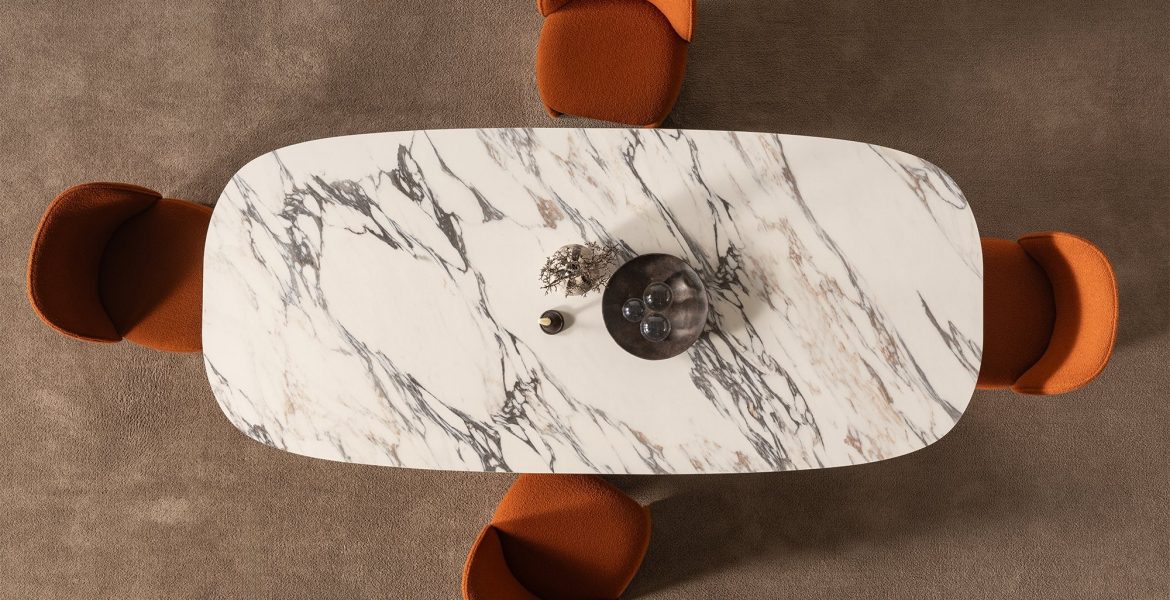 Contemporary sideboard with smooth lacquered finish.