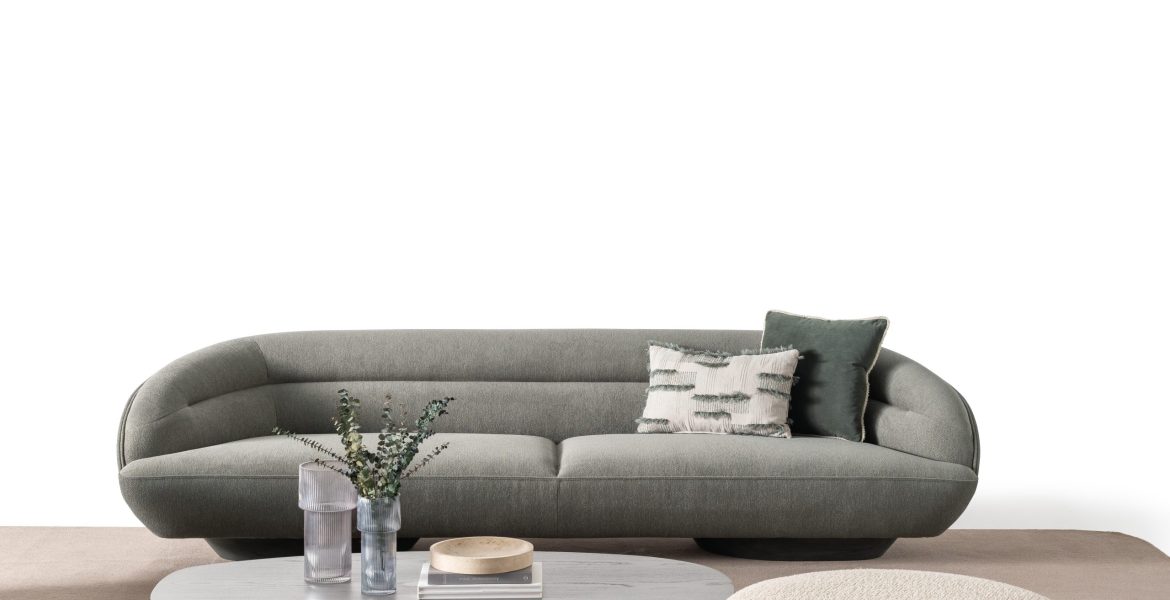 Contemporary sofa with minimalist design.