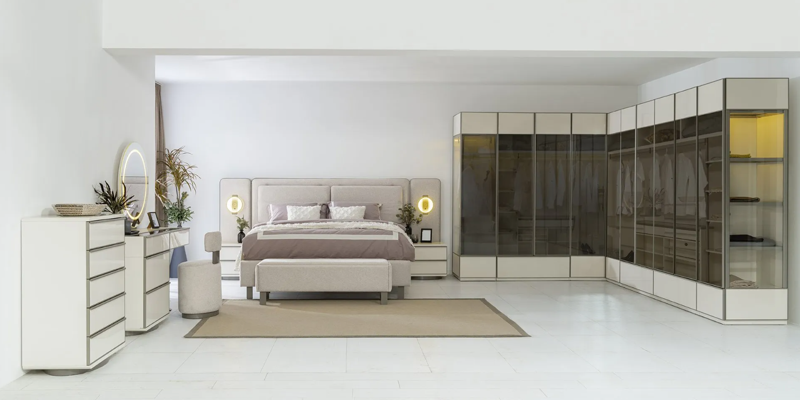 Pamukkale Bedroom Furniture featuring bed and wardrobe.