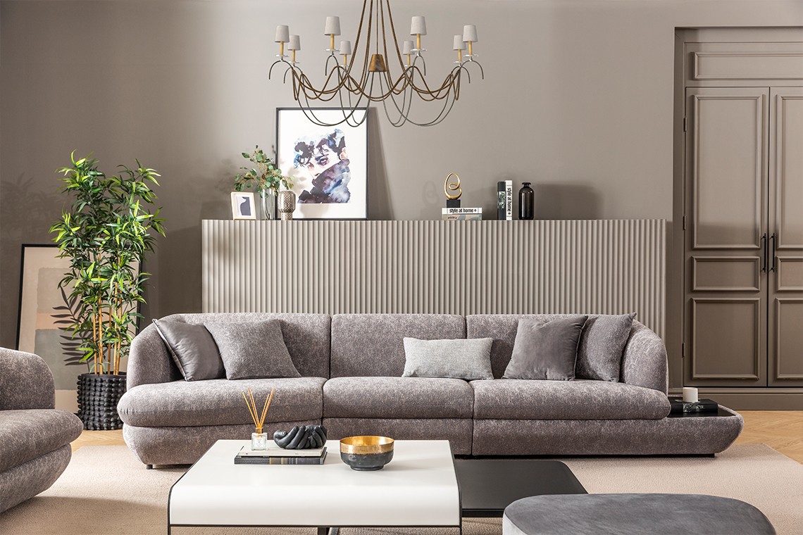 Piedra Living Room Furniture Sofa set featuring sofa and coffee table