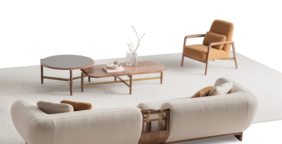 Venetian Living Room Furniture featuring sofas and coffee table.