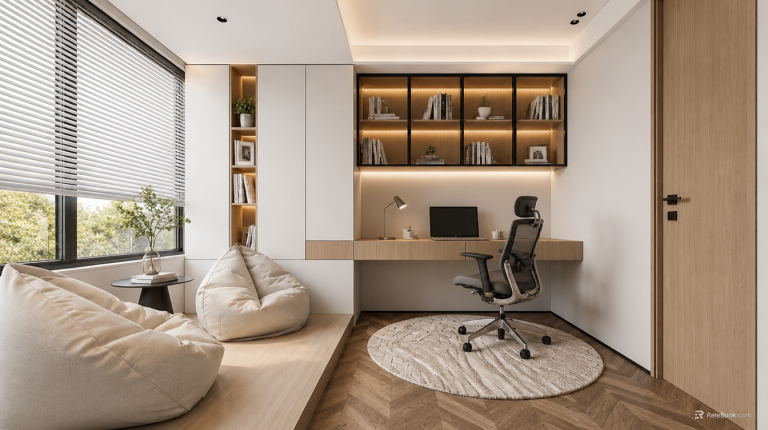 Dimax custom study desk for single‑user workspace projects