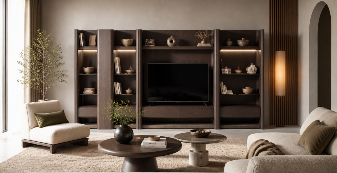 Contemporary Eden TV system from Dimax, Dubai FF&E specialists