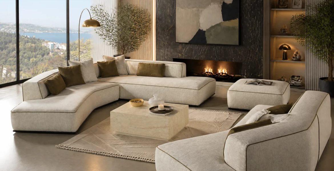 Flat Living Room Furniture featuring sofa and coffee table.