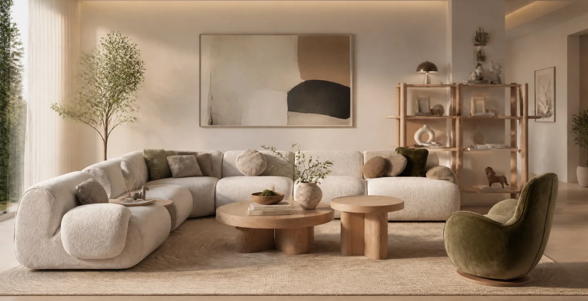 Lumo Living Room Furniture featuring sofa and tables