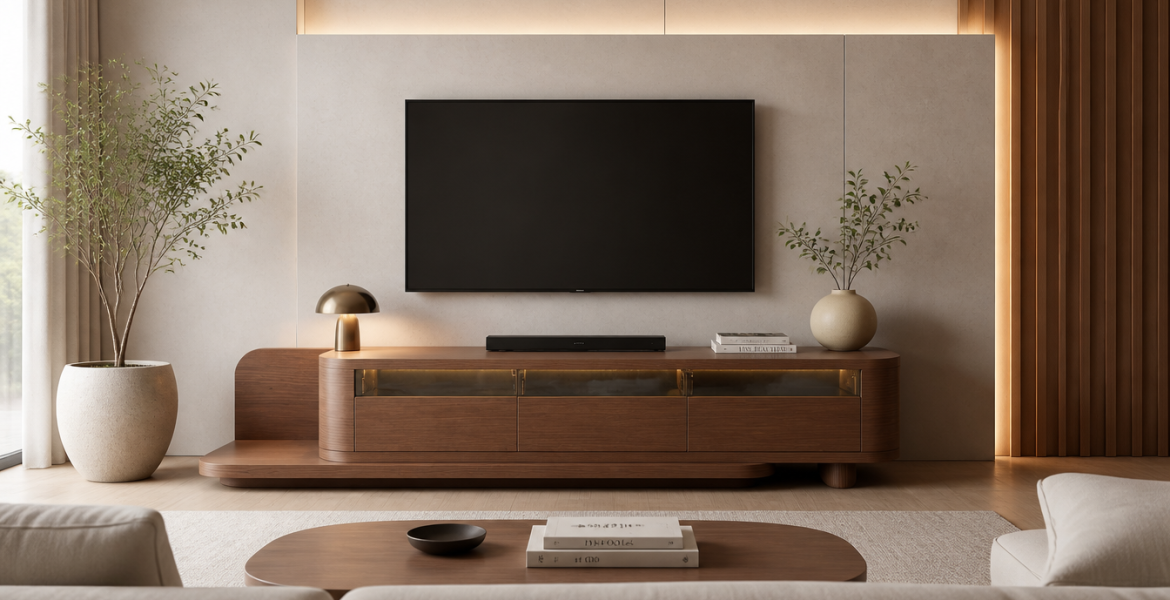 Luna TV console from Dimax, hotel furnishing contractor in Dubai
