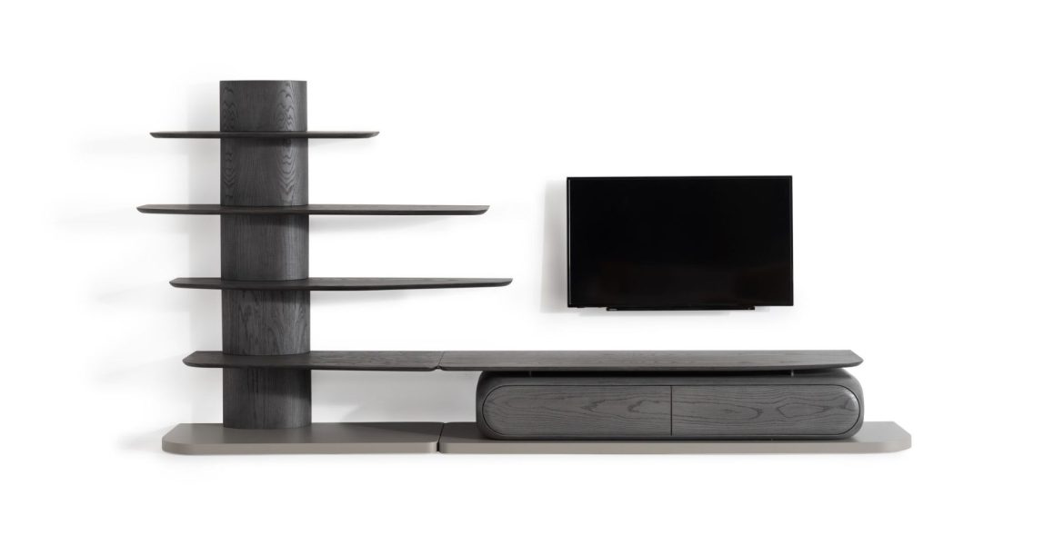 Moon Modern TV Unit featuring shelves and storage.