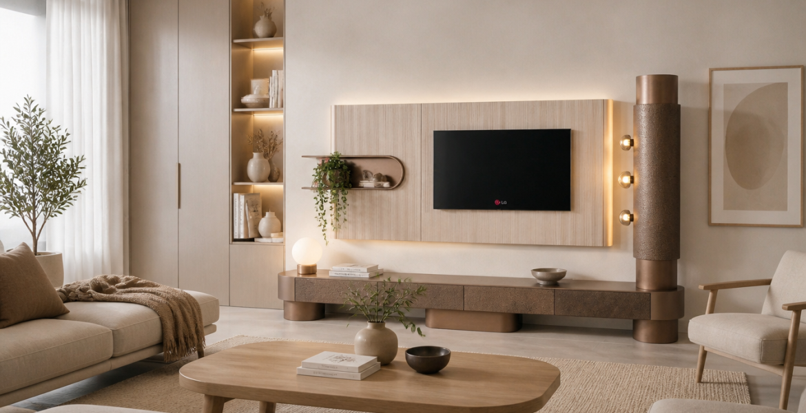 Modern Patara media unit designed by Dimax furniture contractor