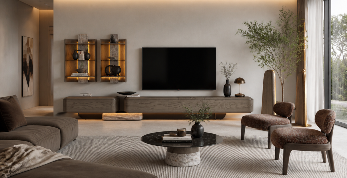 Minimalist WOGG TV unit with clean design