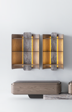 Sleek TV console with clean geometric lines.