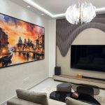 Bespoke living room TV unit manufactured to exact customer requirements